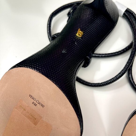 VERONICA BEARD Marceline Leather Strappy Sandals in Black Size 8 - Picture 13 of 15